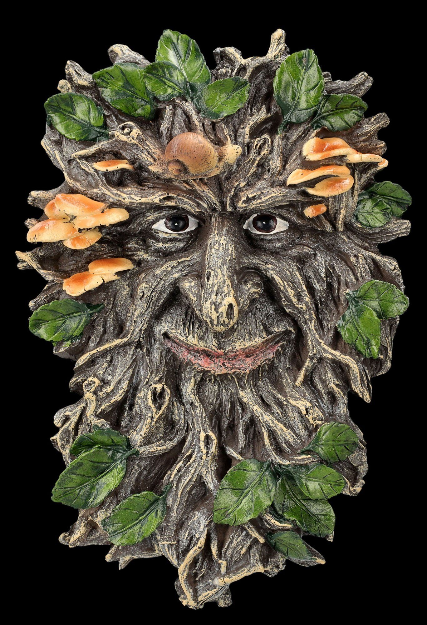 Figuren Shop GmbH Wanddekoobjekt Wandrelief Greenman - Baumgeist Larix - Fantasy Wandbehang Dekoration