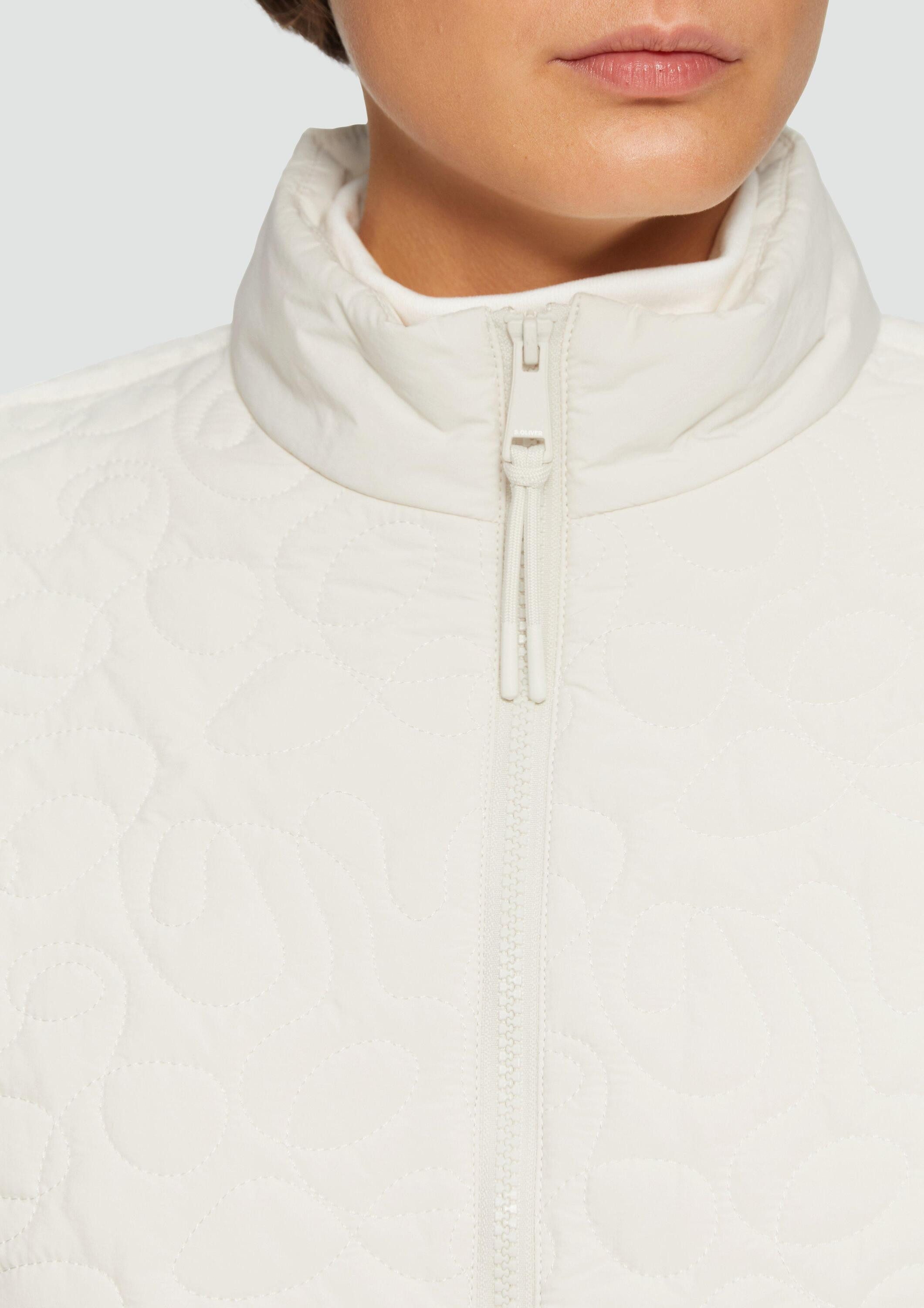 s.Oliver Funktionsjacke Outdoor-Jacke Oversized Jacke mit Steppmuster und seitlichen Druckknöpfen