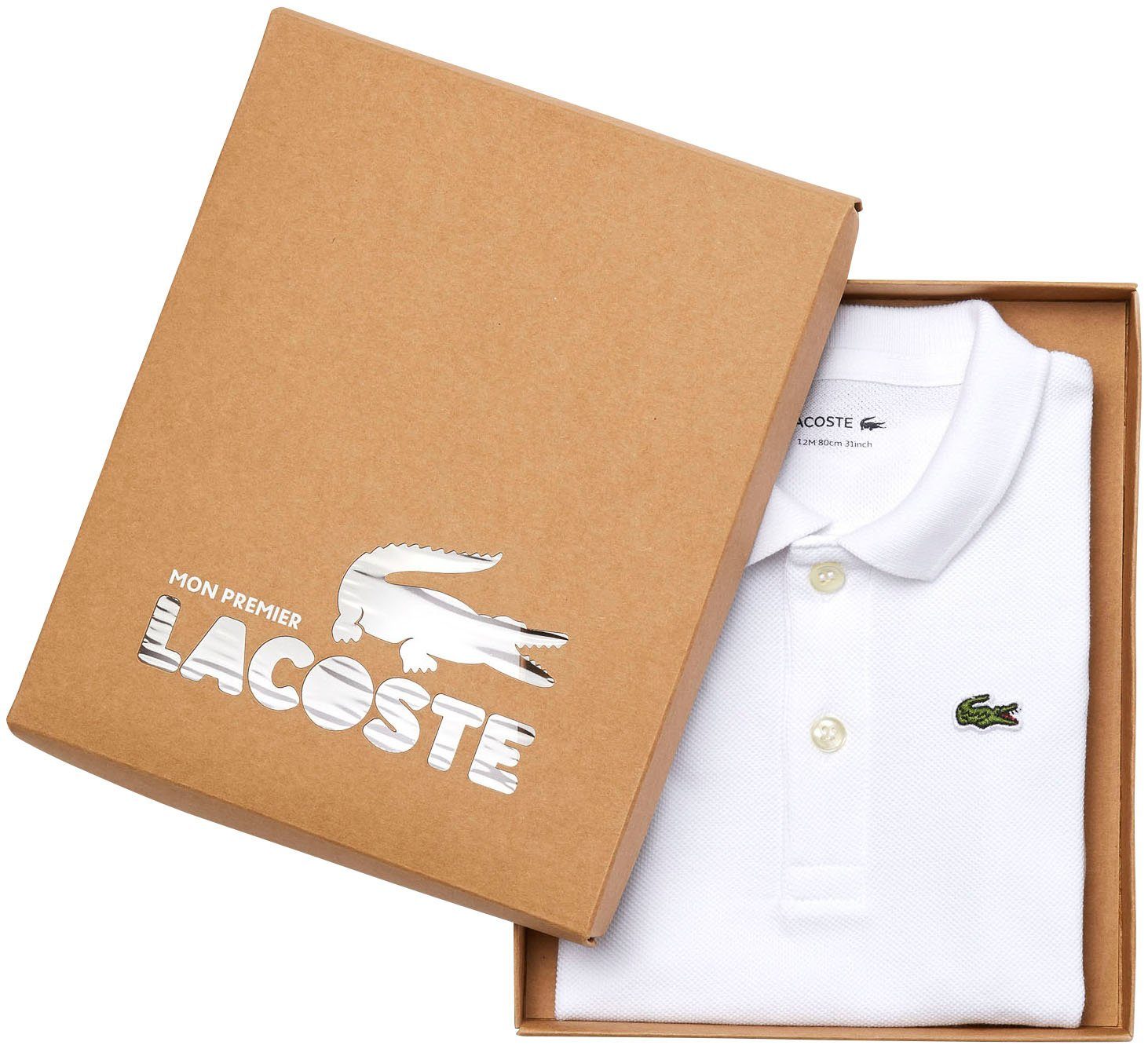 aus weicher Baumwolle (Set) Neugeborenen-Geschenkset weiß Lacoste