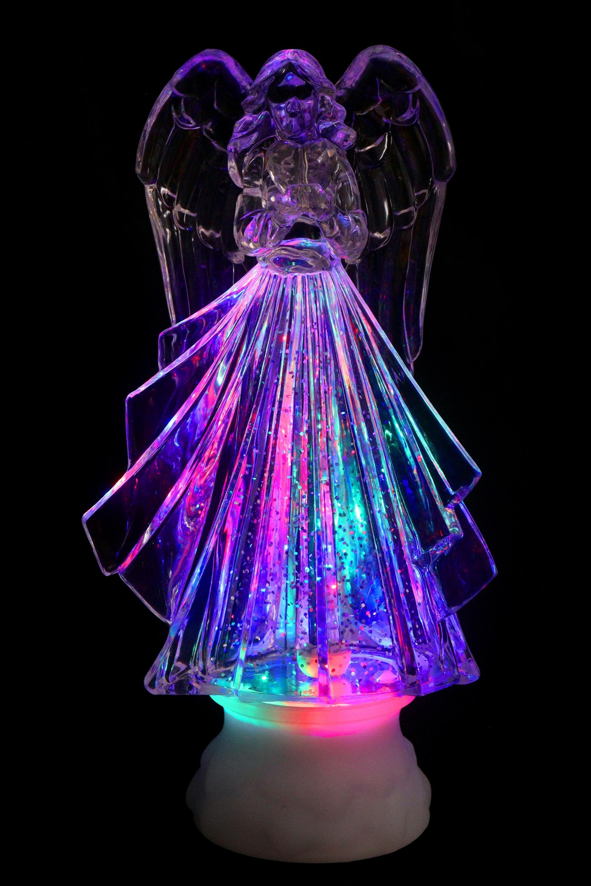 ELLUG Schneekugel Schneekugel mit Regenbogen LED Glitzerantrieb