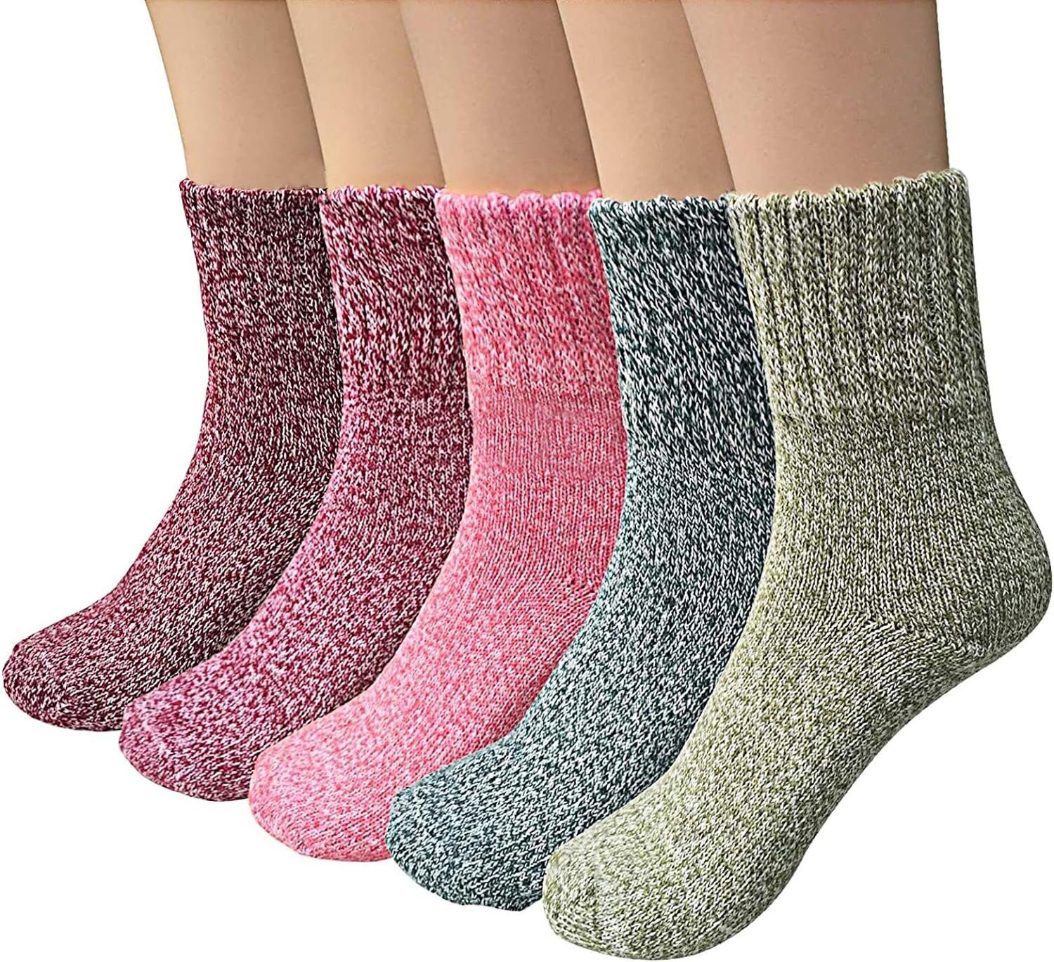 Socken Warme Winter (3-Paar) für Winter A0511 mit Herz Thermosocken Alster Herz Frottee, warme Socken Damen Alster Thermosocken,