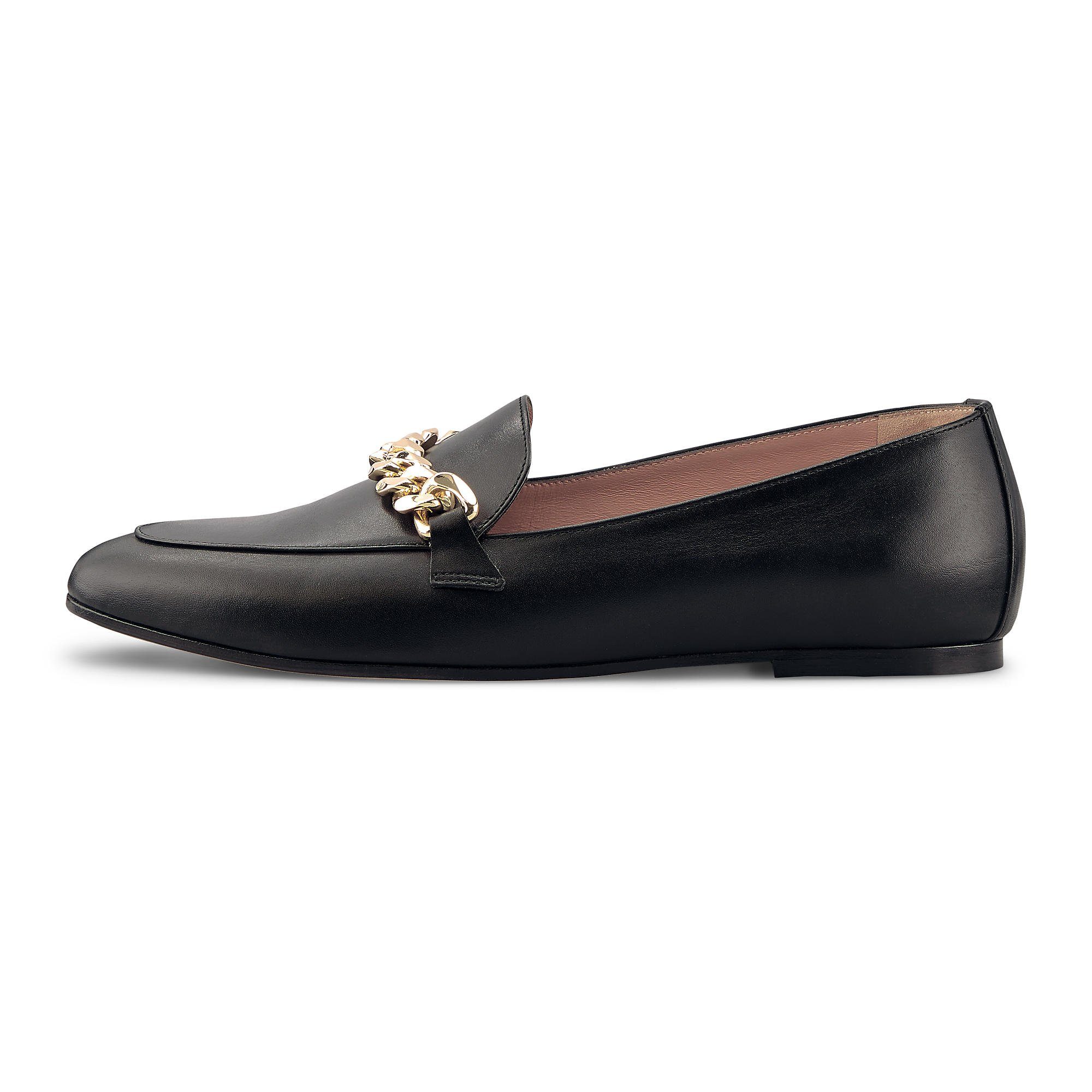 BOSS Hugo Boss Damen Schuhe, Boss Hugo Boss Kaia Loafer GSU Damen Loafers Loafer Gold Kette