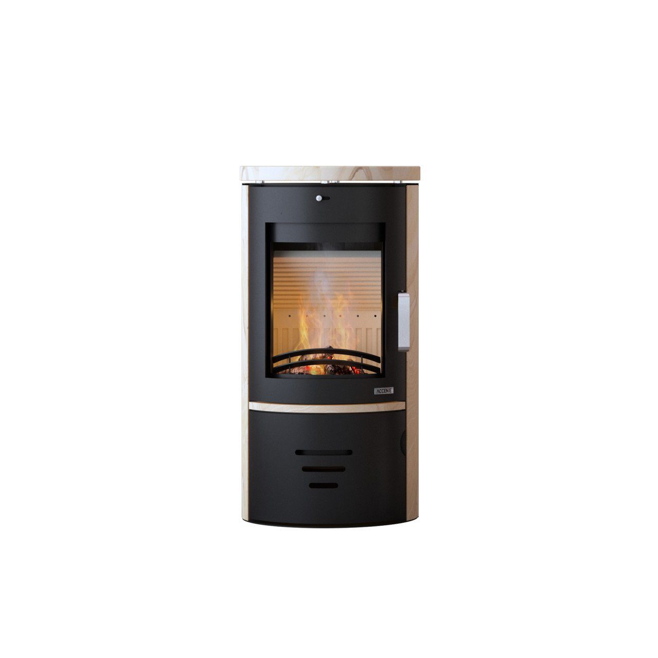 Accente Kaminofen Accente Kaminofen Tifano Sandstein schwarz 6,5 kW