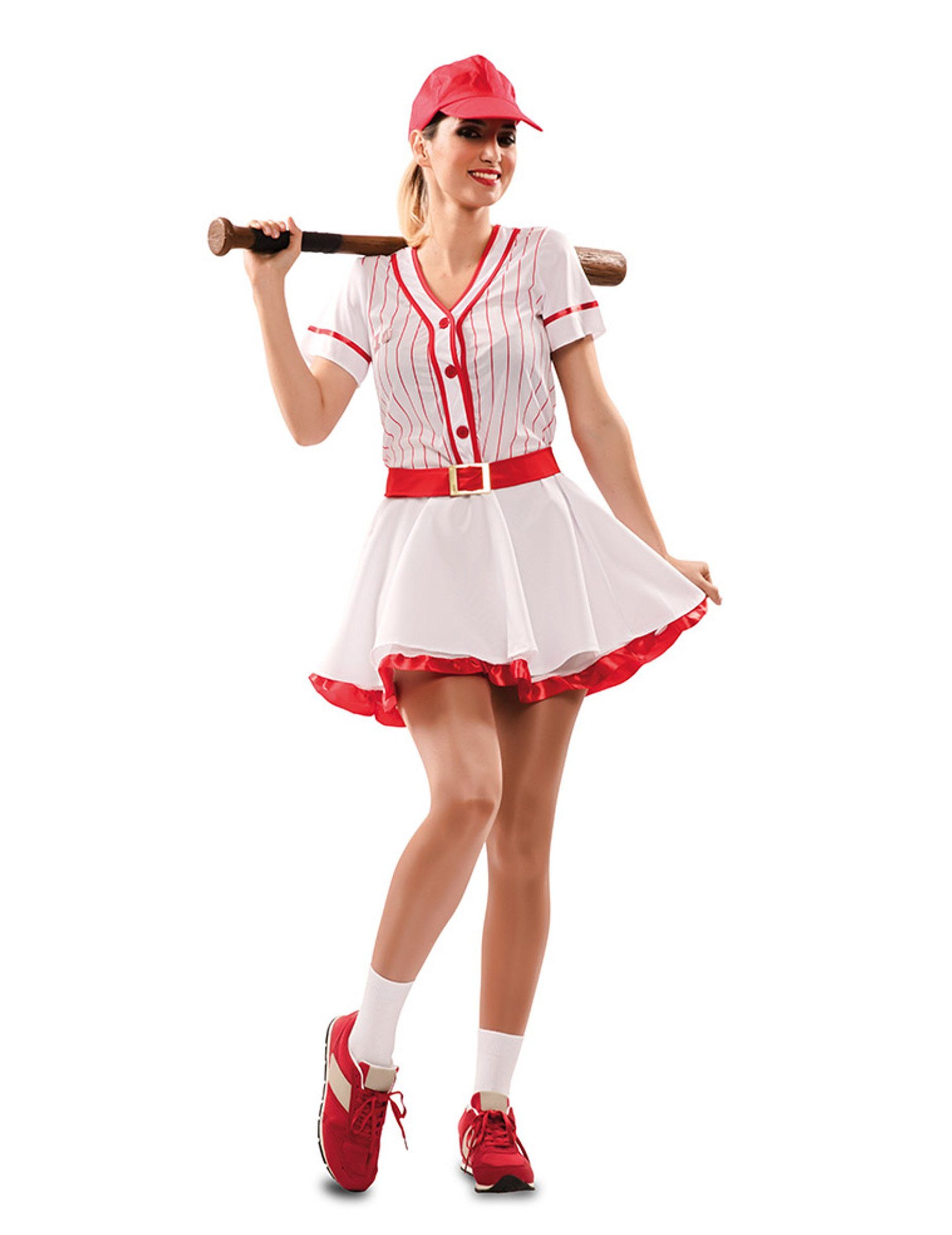 Kostüm Baseballspielerin-Kostüm Sportliches Karneval-Kostüm für Damen