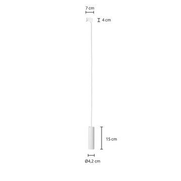 Arcchio Schienensystem-Leuchten Ejona, Modern, Aluminium, Polycarbonat, weiß, 1 flammig, E27