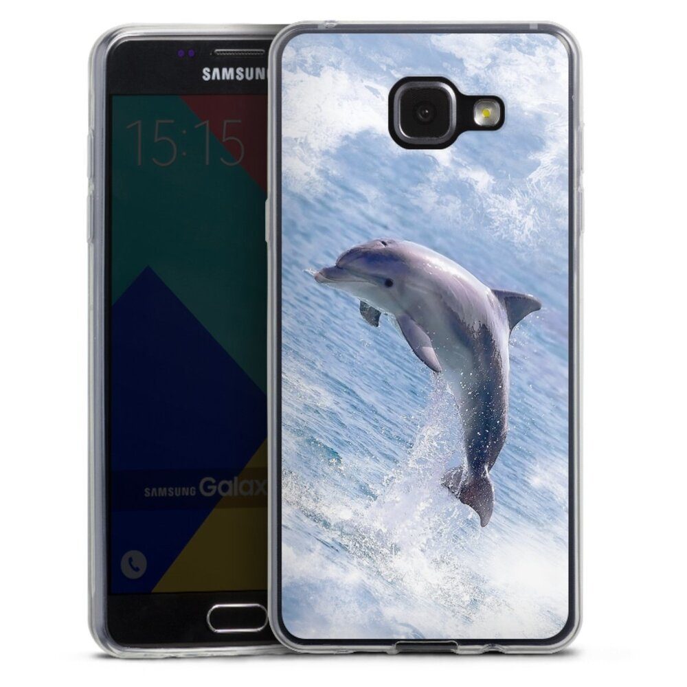 DeinDesign Handyhülle Delfine Meer Wal Springender Delphin, Samsung Galaxy A5 (2016) Slim Case Silikon Hülle Ultra Dünn
