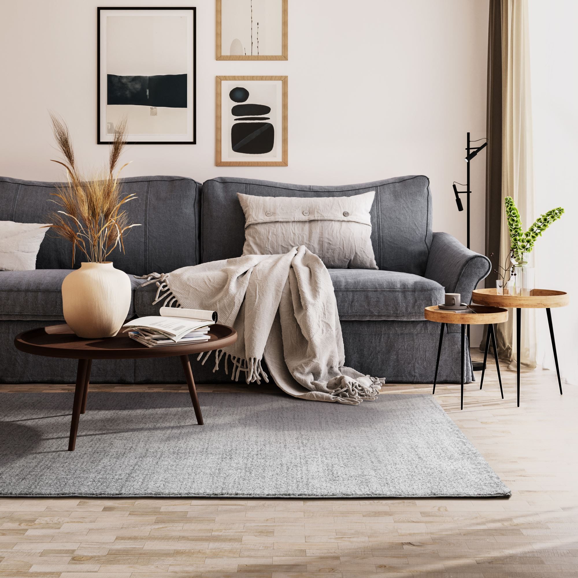 Steffensmeier Teppich Nancy, Rechteckig, Kurzflor Teppich, Wohnzimmer
