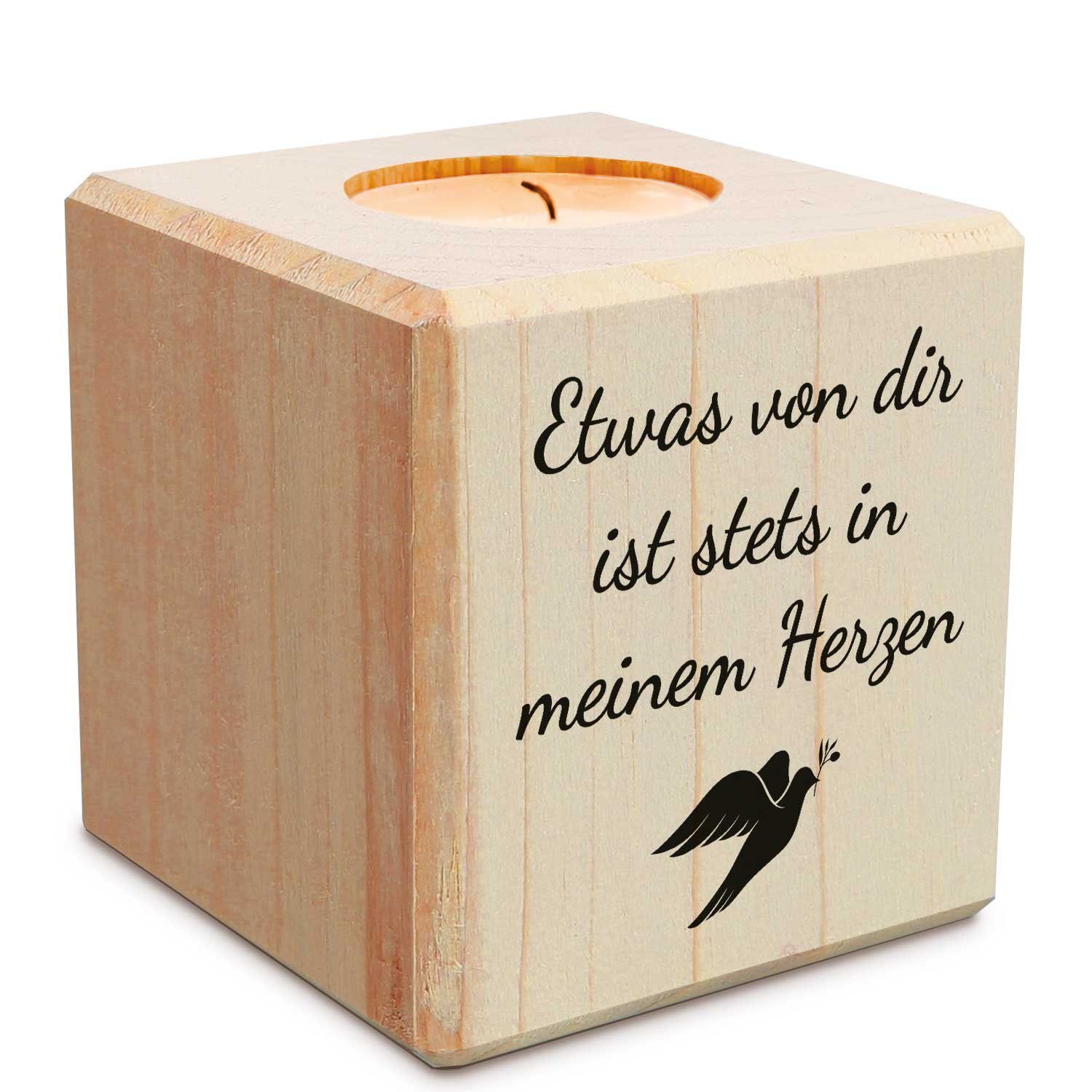GRAVURZEILE Teelichthalter mit Gravur aus Holz günstig online kaufen