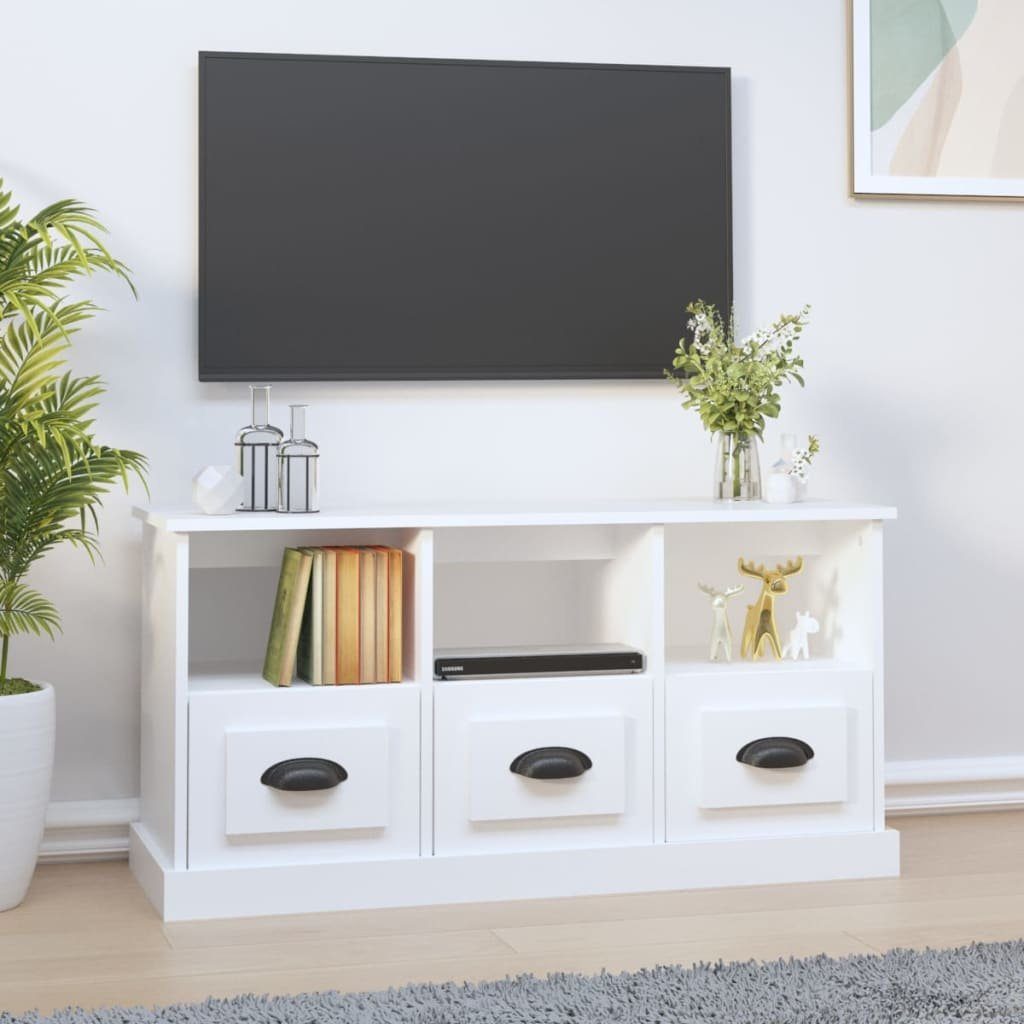 furnicato TV-Schrank Weiß 100x35x50 Holzwerkstoff cm
