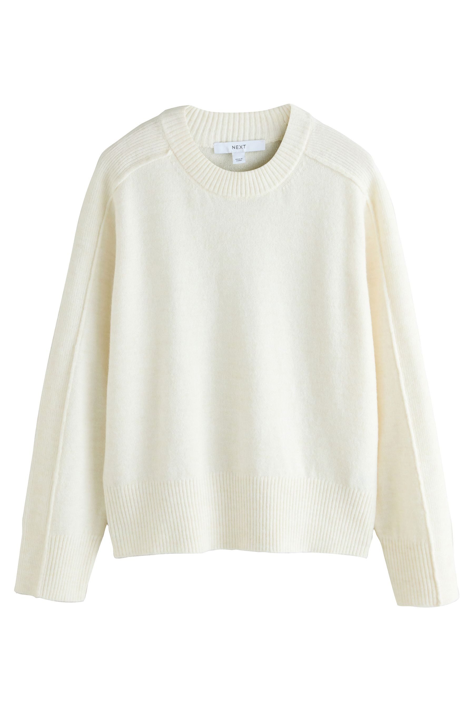 Next Rundhalspullover Gemusterter Strickpullover mit Rundhalsausschnitt (1- günstig online kaufen