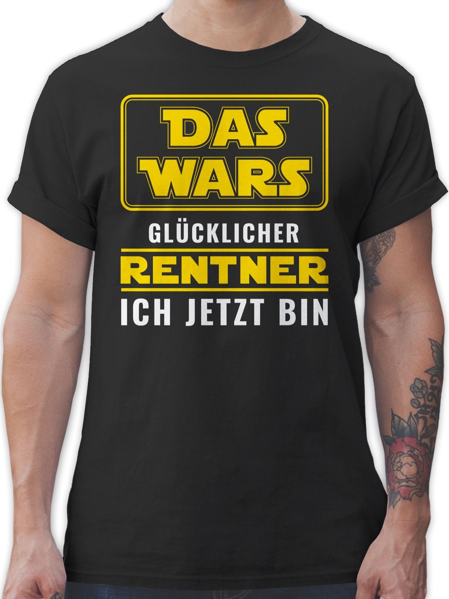 Shirtracer T-Shirt Das Wars Rente Rentner Geschenk 1 Schwarz