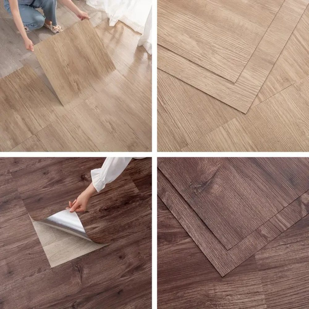 Agger Vinylboden Vinyl Bodenbelag selbstklebend mit Holz-Effekt,PVC Bodenbelag, Holztafel,30 × 30 cm Für Küche, Bad / Badezimmer & Wohnzimmer – Bild 2 von 5