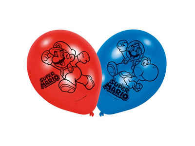 Festivalartikel Luftballon Super Mario Bros LUFTBALLONS GEBURTSTAG LUFTBALLON SET 6 Stk