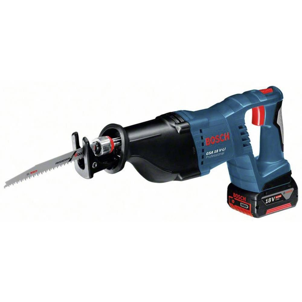 Bosch Professional Akku-Säbelsäge Akku-Säbelsägemit 2 x 5 Ah Li-Ion Akku, L-BOXX, inkl. 2. Akku, inkl. Ladegerät, inkl. Koffer