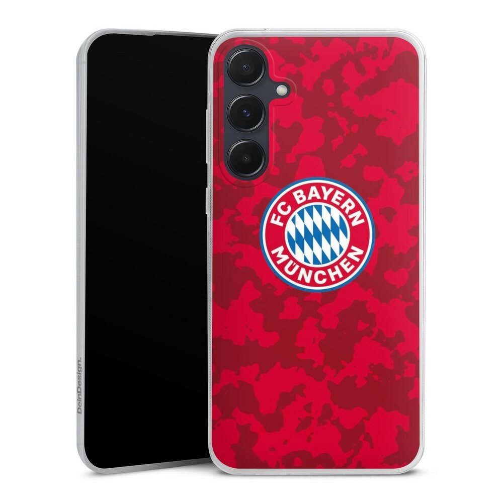 DeinDesign Handyhülle FC Bayern München Camouflage FCB Camouflage Muster FCB, Samsung Galaxy A55 5G Slim Case Silikon Hülle Ultra Dünn Schutzhülle