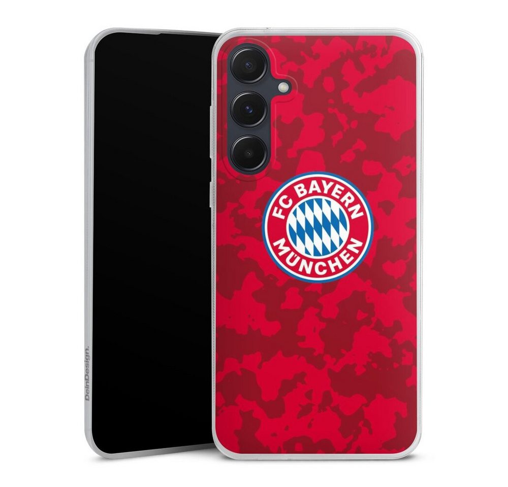 DeinDesign Handyhülle FC Bayern München Camouflage FCB Camouflage Muster FCB, Samsung Galaxy A55 5G Slim Case Silikon Hülle Ultra Dünn Schutzhülle