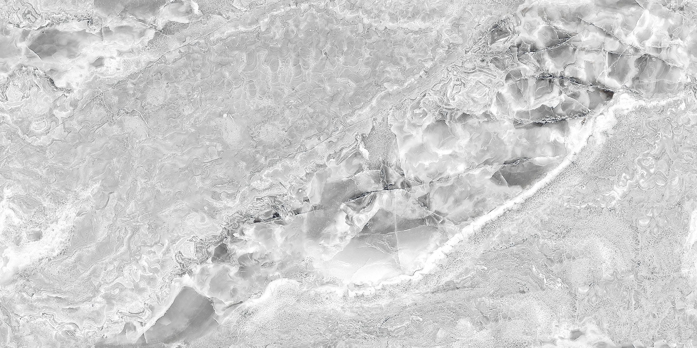 Wandfliese 1 Paket (1,44 m) Fliesen ONYX SKY GREY (60 × 120 cm), poliert, grau, Küchenfliesen Badfliesen Steinoptik Marmoroptik grau