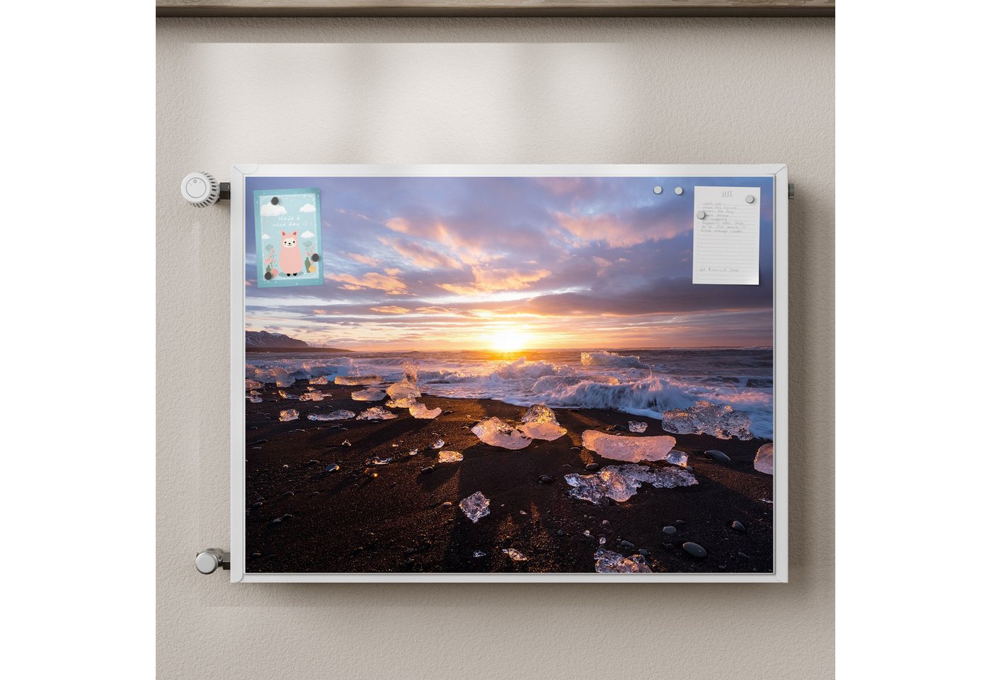 Thumbnail - DEQORI Magnetfolie 'Diamantstrand', beschreibbar Heizung Magnetmatte magnetisch Magnetfolie