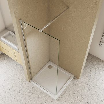 duschspa Duschwand 10mm 30-160cm Duschwand Duschtrennwand Walk in Dusche Glaswand, Einscheibensicherheitsglas, Sicherheitsglas, (Set), Glas, Nano Glas