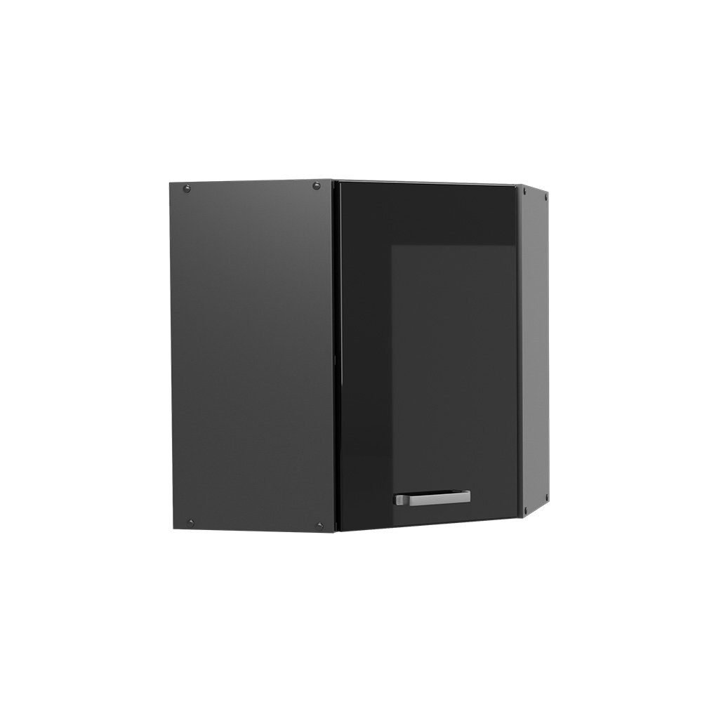 Vicco Eckhängeschrank R-Line, Schwarz Hochglanz/Anthrazit, 57 günstig online kaufen