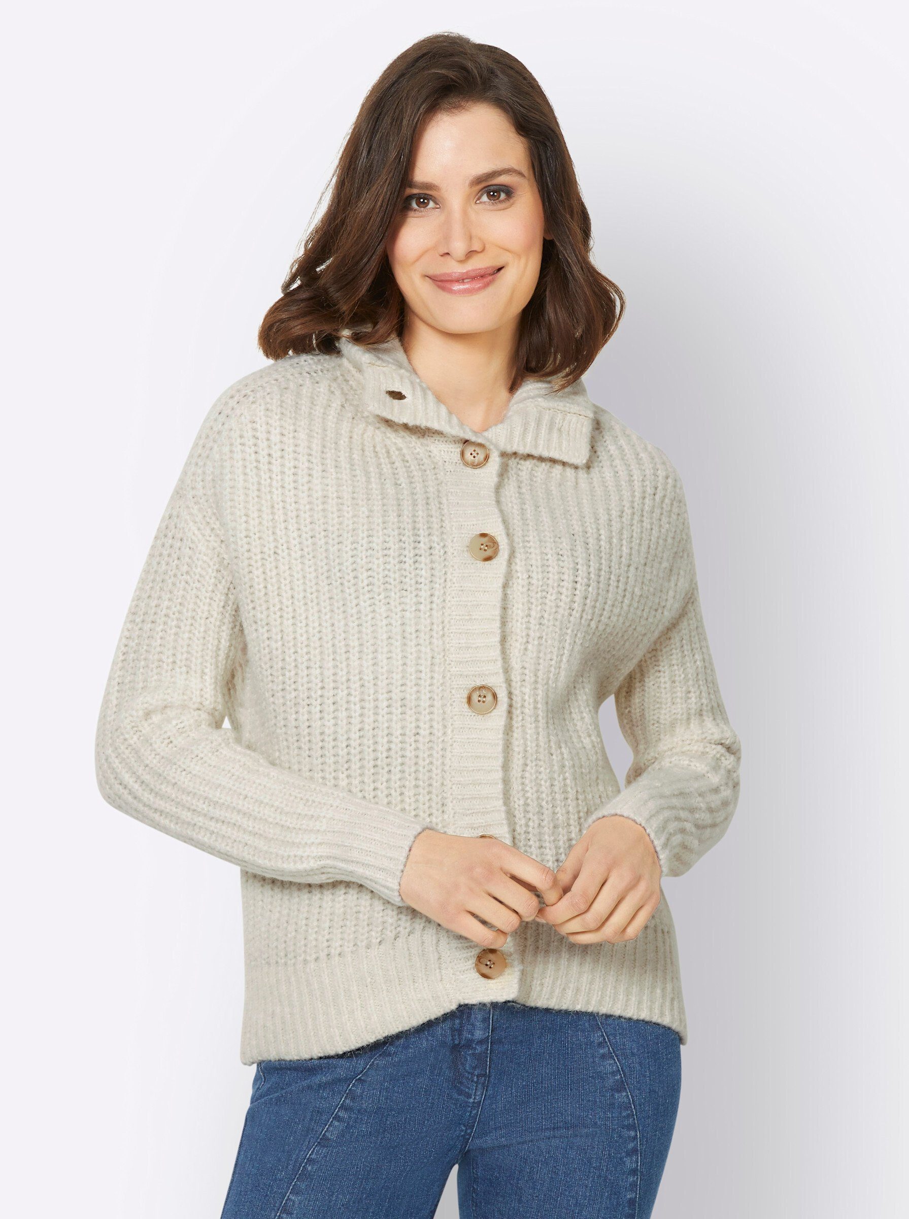 heine Strickjacke champagner-meliert | Cardigans