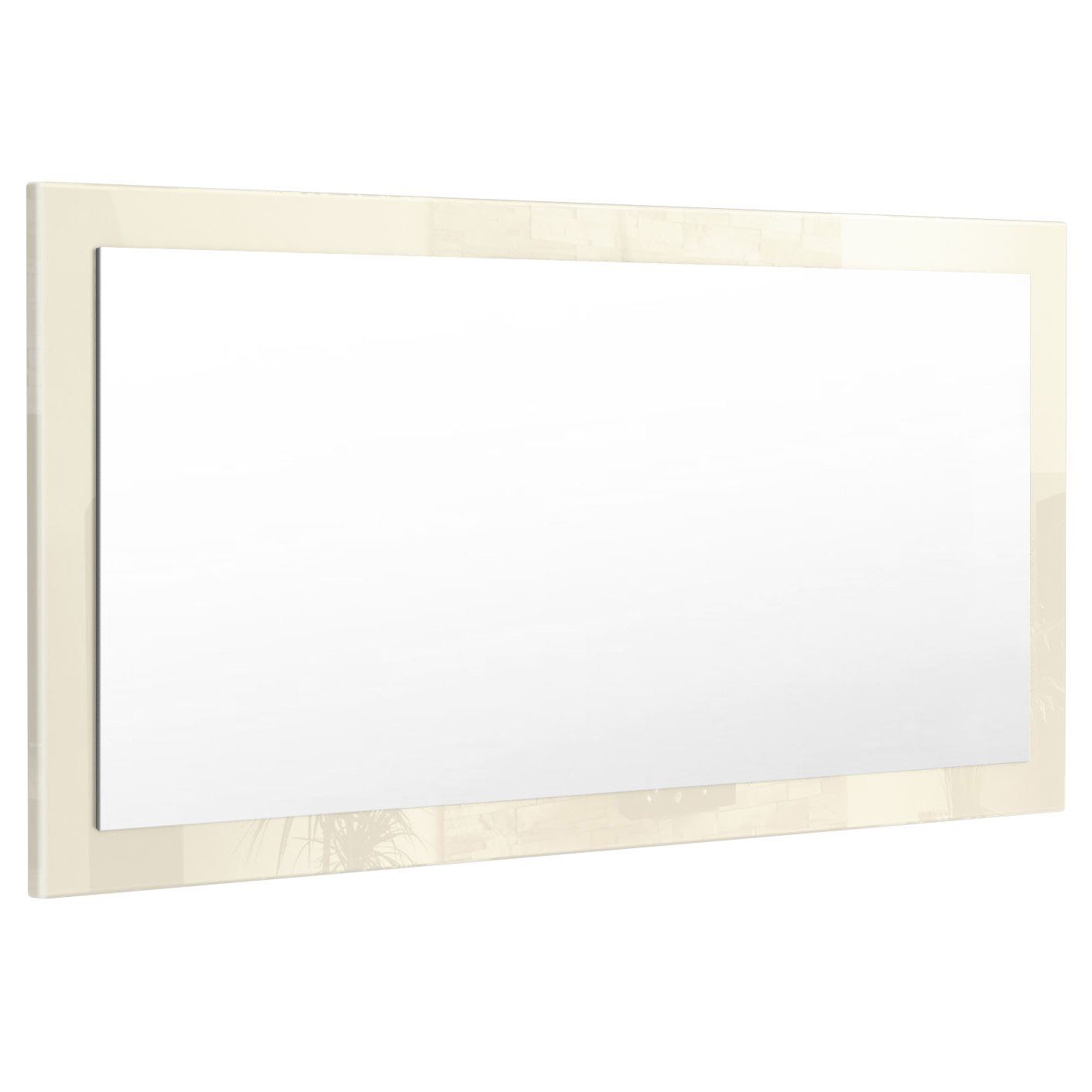mit Wandspiegel 52 Creme x (Wandspiegel, cm) Rahmen modernen Vladon Lima Hochglanz im (110 Stil),