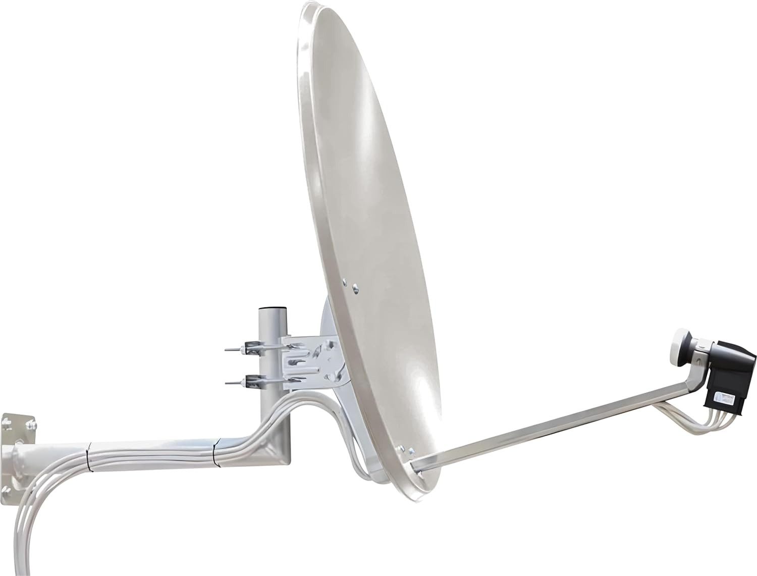 TELESTAR Digirapid 80 A lichtgrau SAT-Antenne (Mit 80 cm Durchmesser, Aluminium-Spiegel, leichtes Design)