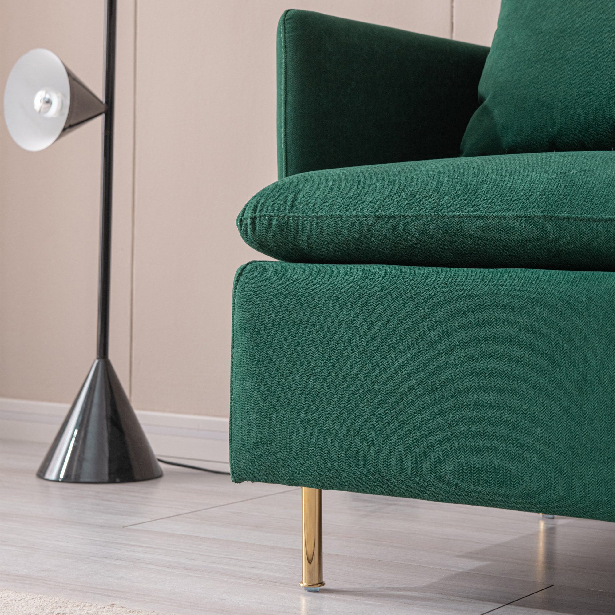 Modernes Grün Langlebige Sofa mit Erscheinungsbild, sofa WISHDOR Fabric Relaxfunktion, Einzelsofa, Konstruktion