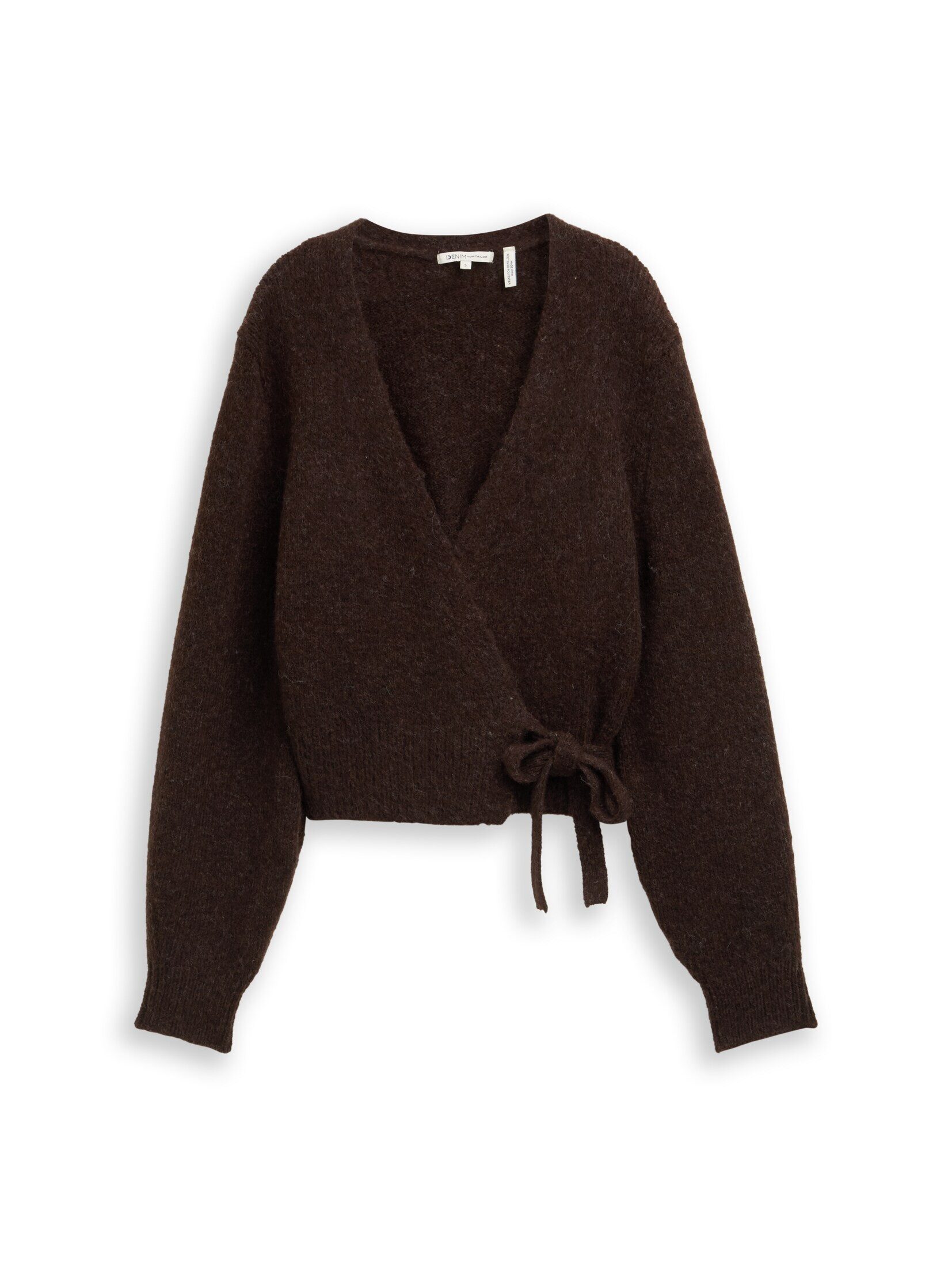 TOM TAILOR Denim Cardigan Pullover & Strickjacken Relaxed Fit Wrap Cardigan günstig online kaufen