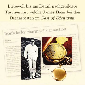 Hermann Jäckle Taschenuhr James Dean Replica Limited Edition mit Handaufzug incl. Kette & Box