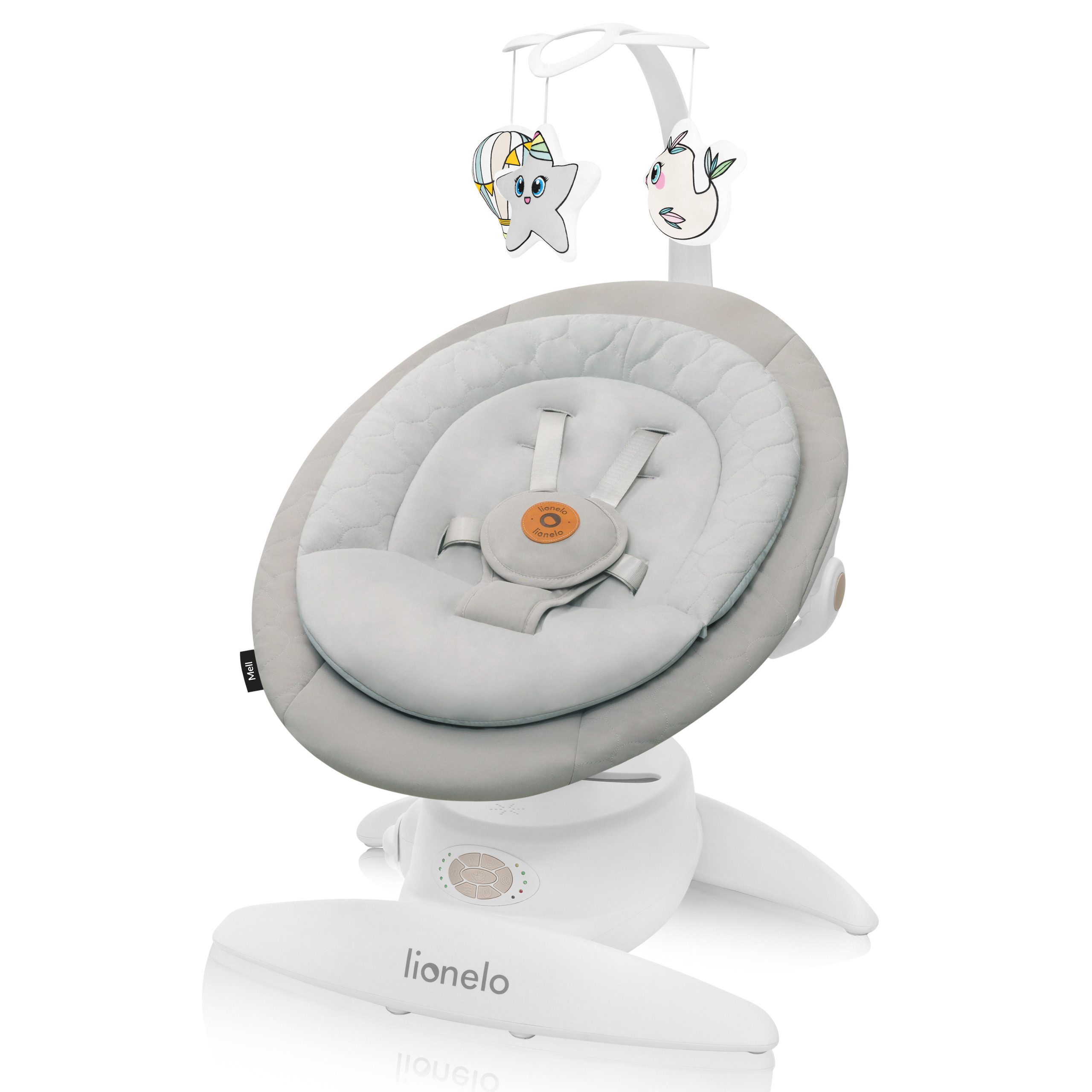 lionelo Babywippe MELL, 0-9 Jahren/360°/Bluetooth/Fernsteuerung/12 Melodien günstig online kaufen