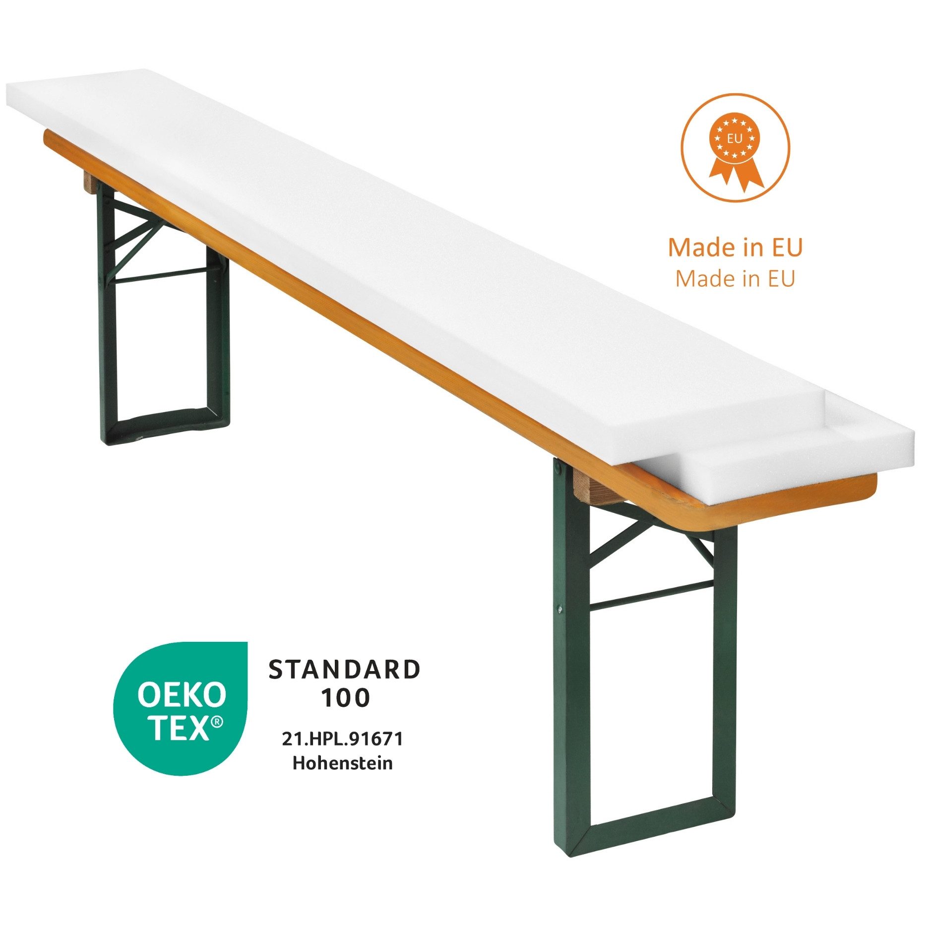 sleepling Bankauflage Bierbankauflage 2er Set, (Set, 2 St), individuell zuschneidbar