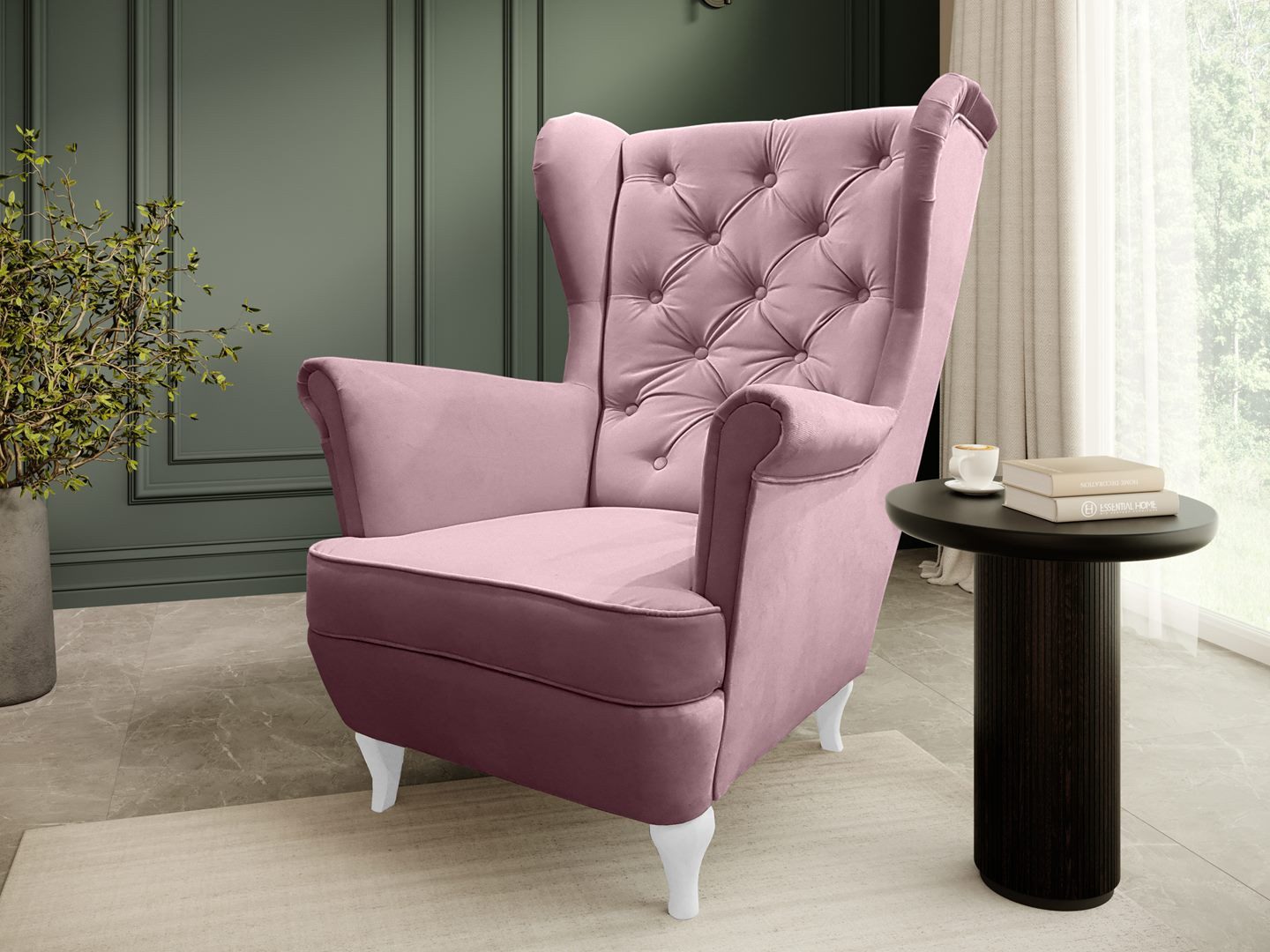 Beautysofa Ohrensessel Sessel FALCO Chesterfield Wohnzimmersessel günstig online kaufen