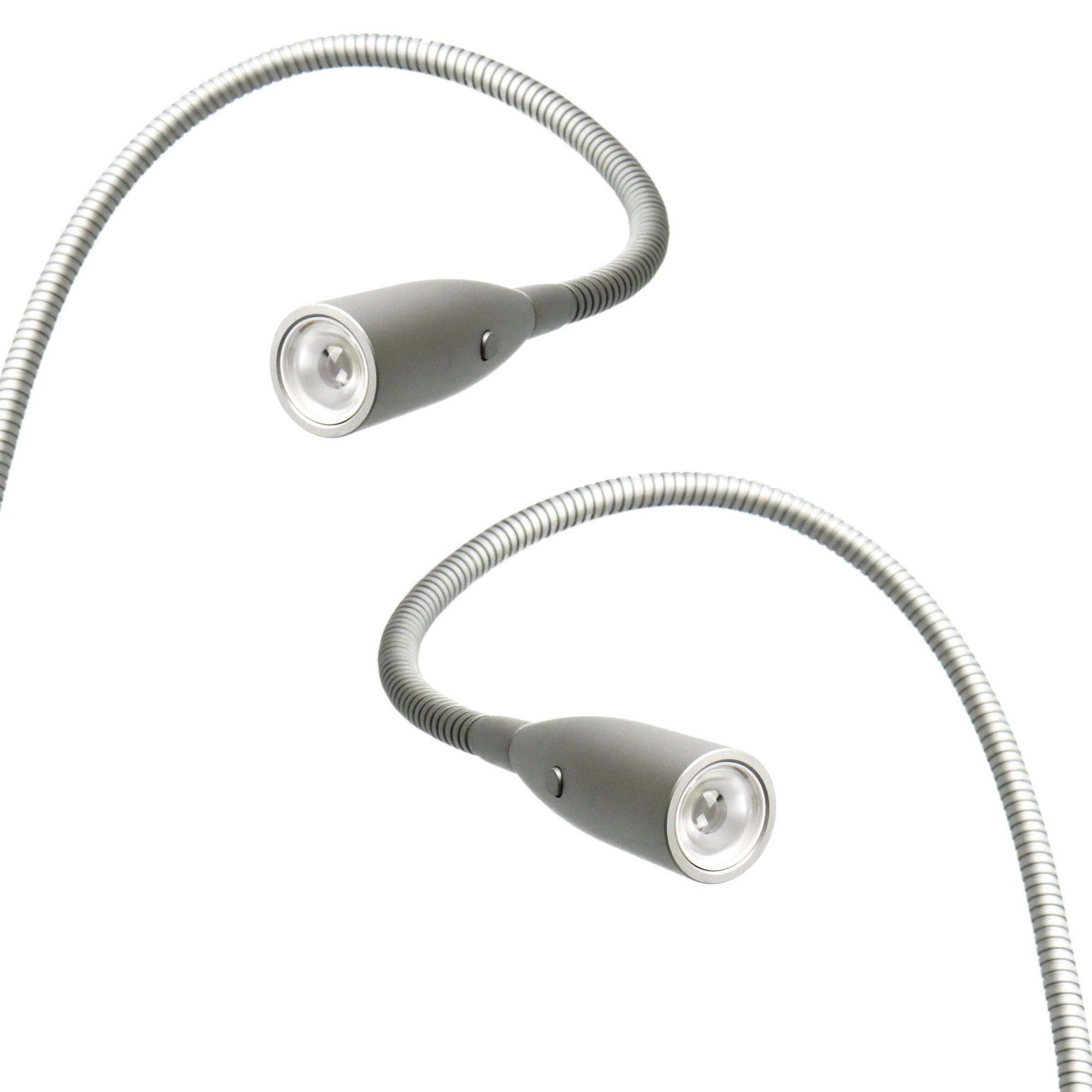 kalb Bettleuchte LED Leseleuchte Aufbauleuchte Nachttischlampe Bettlampe Leselampe, 2er Set, warmweiß