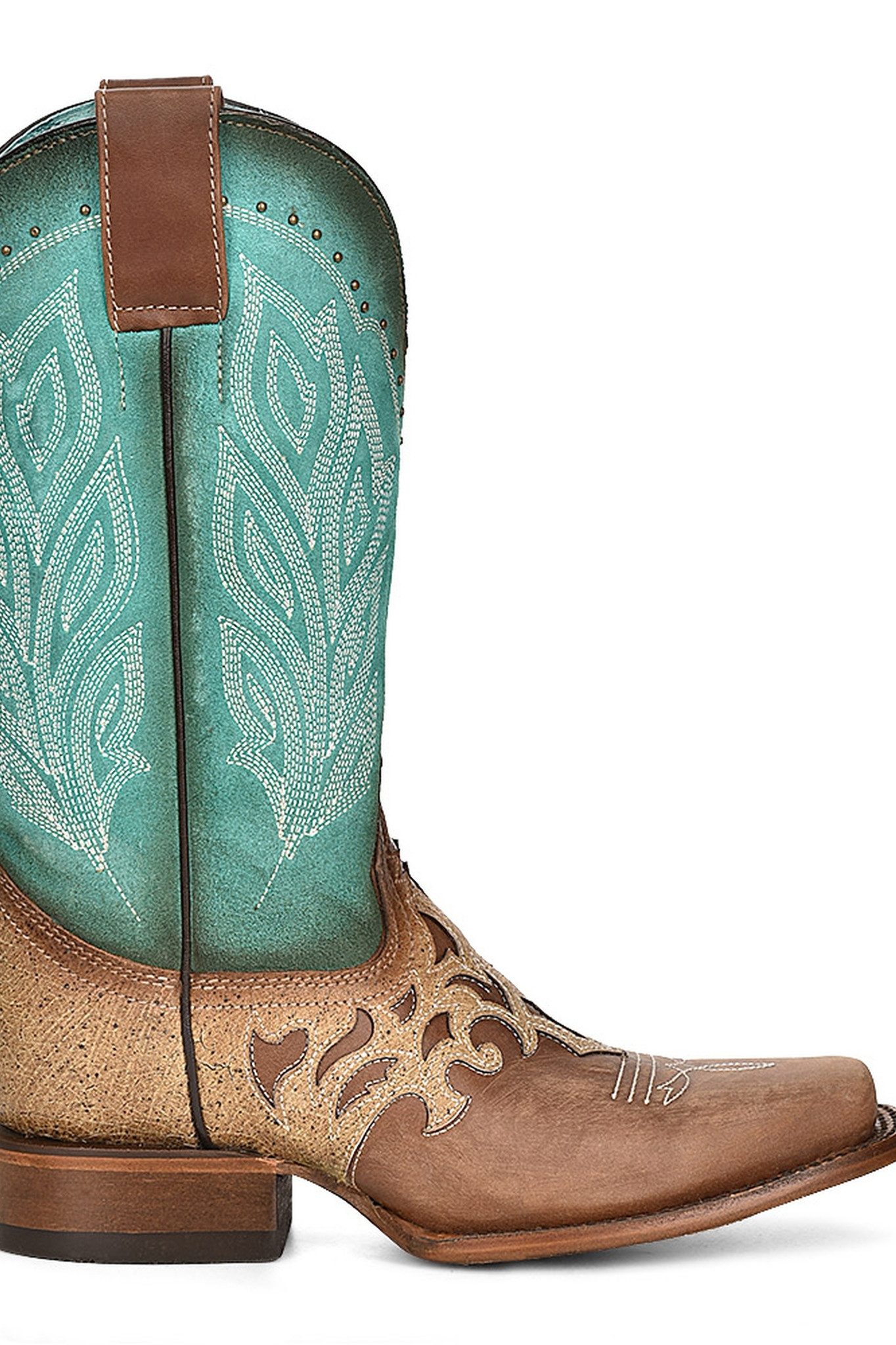 Corral Boots Z5131 Braun Türkis Cowboystiefel Rahmengenähte Damen Westernstiefel