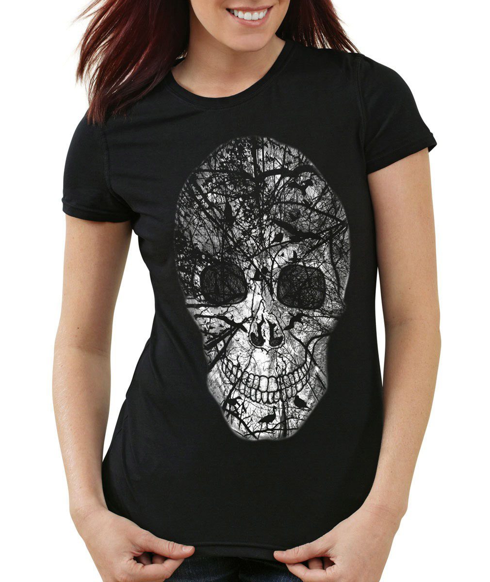 style3 T-Shirt Skull Totenkopf rocker club biker heavy horror kopchen Skele günstig online kaufen
