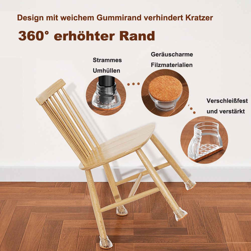 Coonoor Stuhlsocke Silikon-Filz Stuhlbeinverschoner, Schutz vor Kratzern un günstig online kaufen