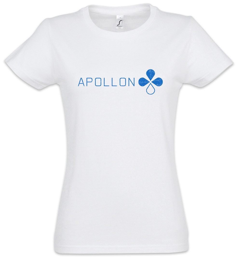 Print-Shirt Apollon Logo II Damen T-Shirt Danish The Biotech Company Rain Symbol