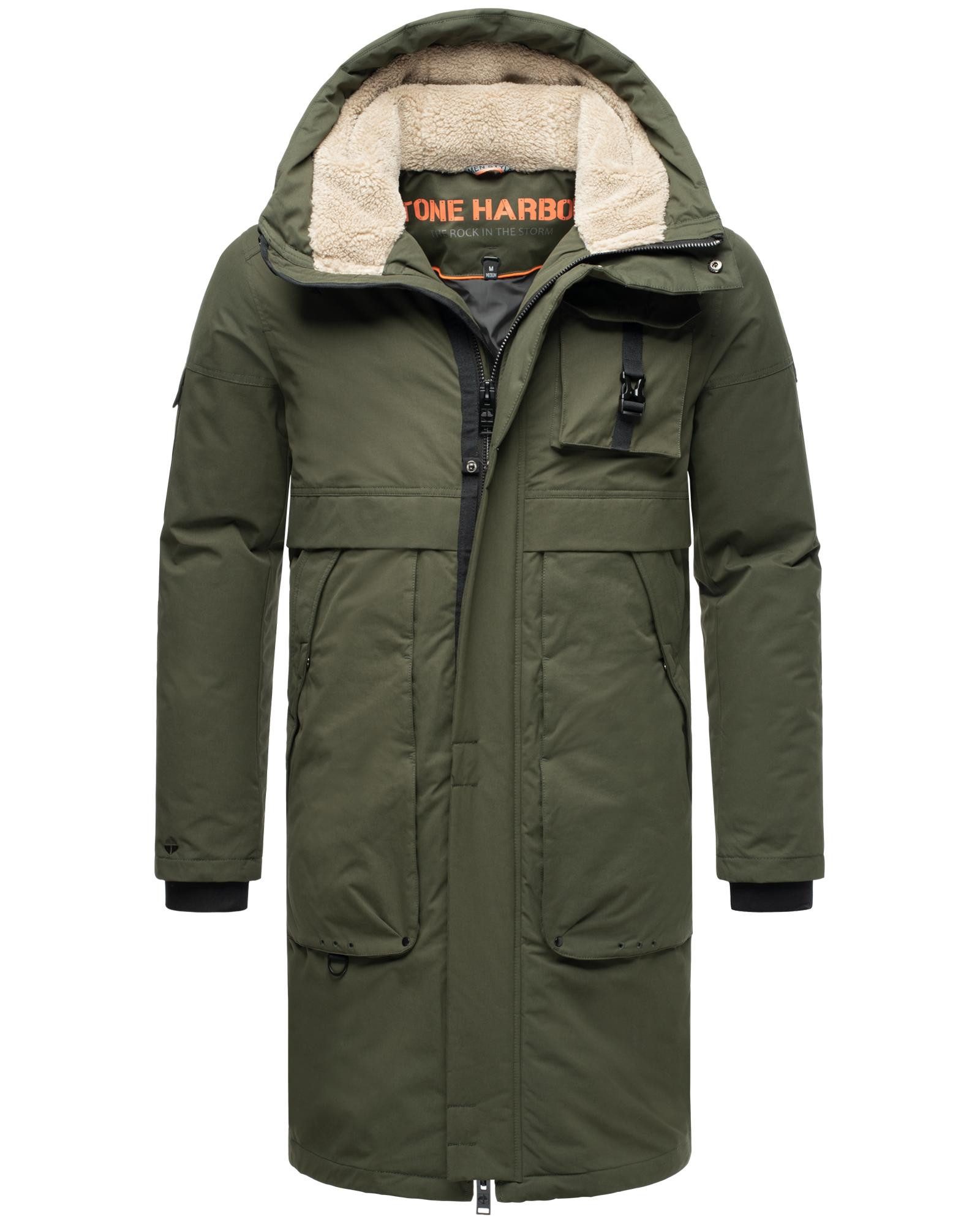 Stone Harbour Wintermantel Cyriaan XX Langer Herren Winterparka mit großen Eingrifftaschen – Bild 4 von 5