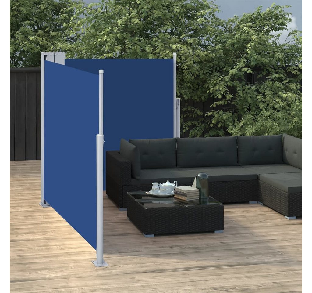 Thumbnail - vidaXL Seitenmarkise Ausziehbare Seitenmarkise Blau 120 x 600 cm (1-St)