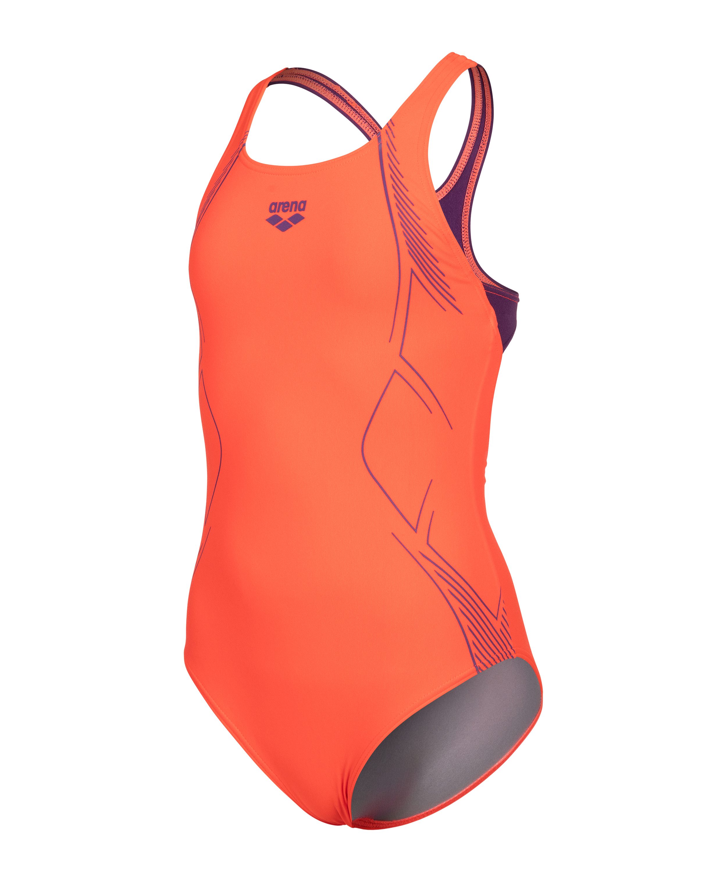 Arena Badeanzug G ARENA GRAPHIC SWIMSUIT SWIM PRO BACK für Kinder, sportlicher Stil, mit UV-Schutz UPF50+, chlorbeständig