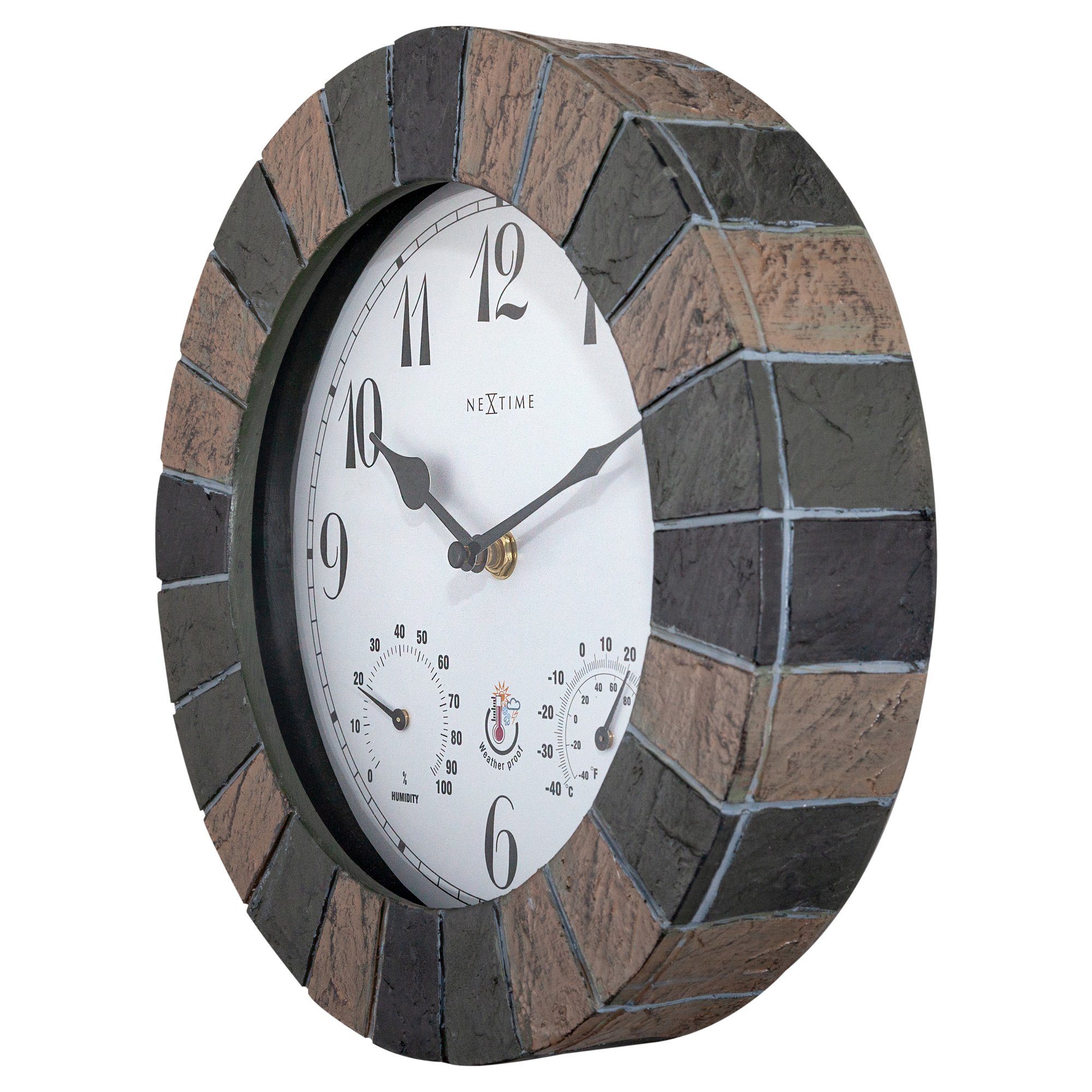 NEXTIME Wanduhr 4311 (Wetterfeste Uhr aus Stein) günstig online kaufen