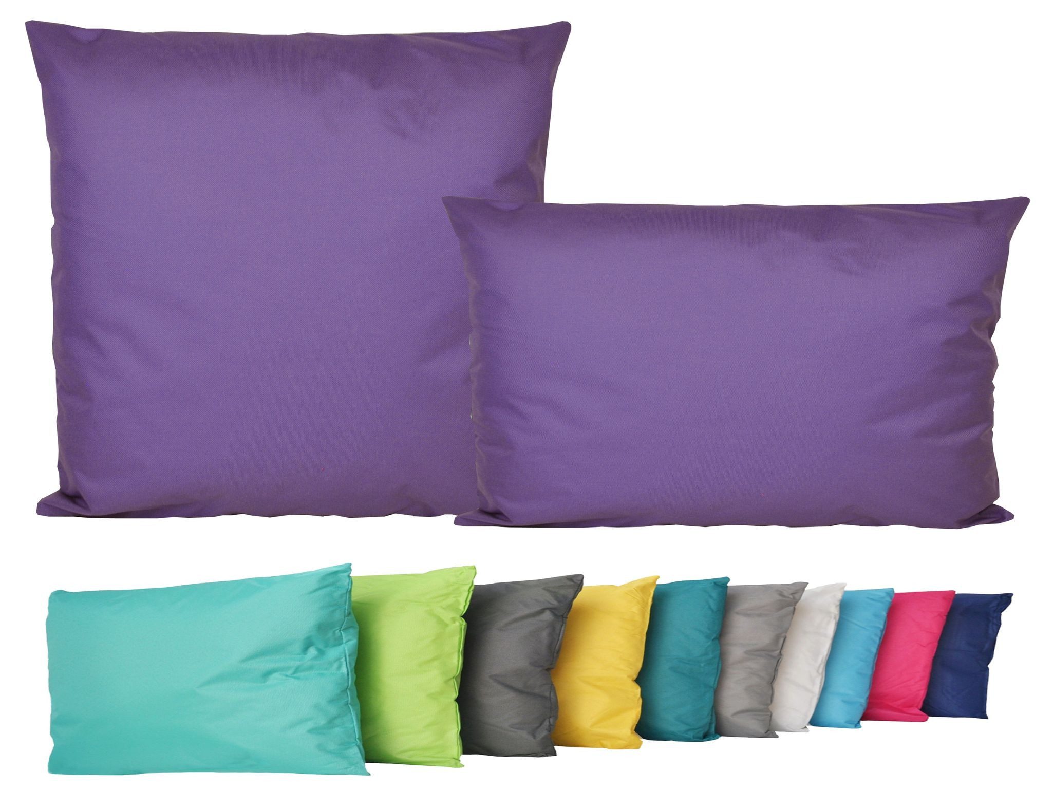Dekokissen 2er Set Outdoor Lounge Deko Kissen Set 45x45cm + 30x50cm Inkl. Füllung