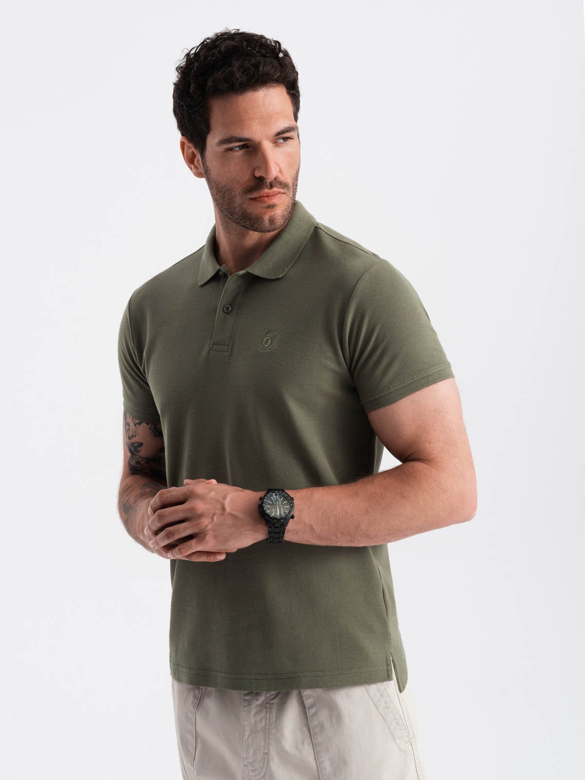 OMBRE Poloshirt Herren-Poloshirt aus Piqué-Strick BASIC günstig online kaufen