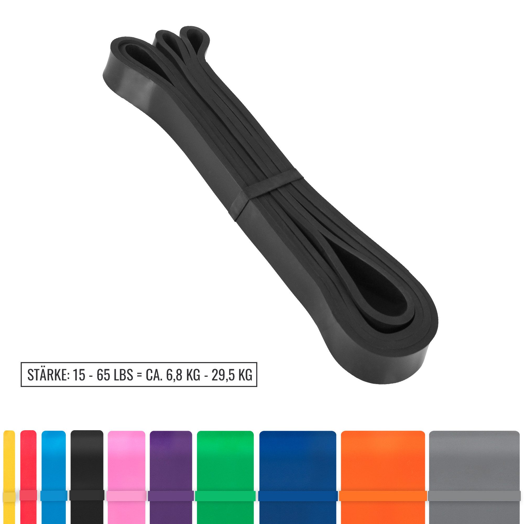 GORILLA SPORTS Expander Trainingsband 6,4 mm bis 101 mm