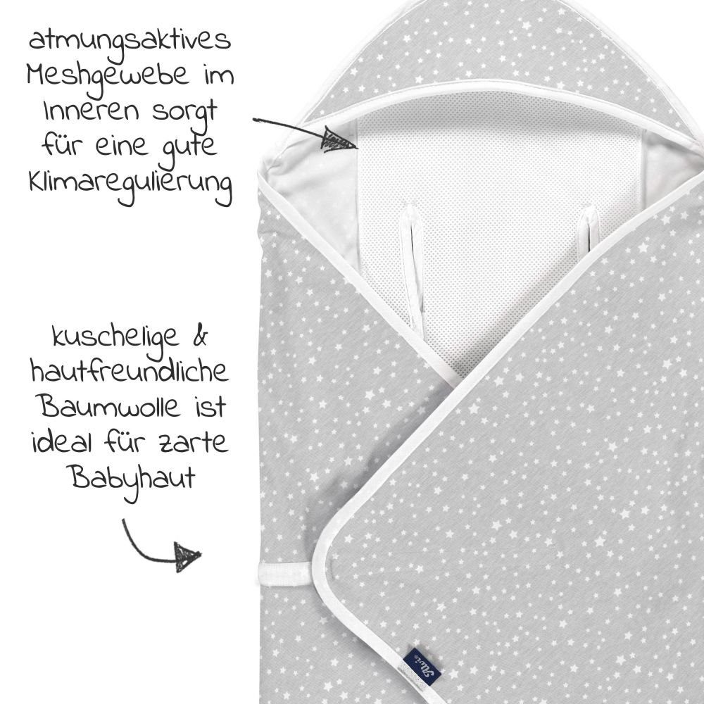 Alvi FuBsack Jersey light Sternenhimmel Baby Reisedecke Baumwoll Decke 80 x 80 cm