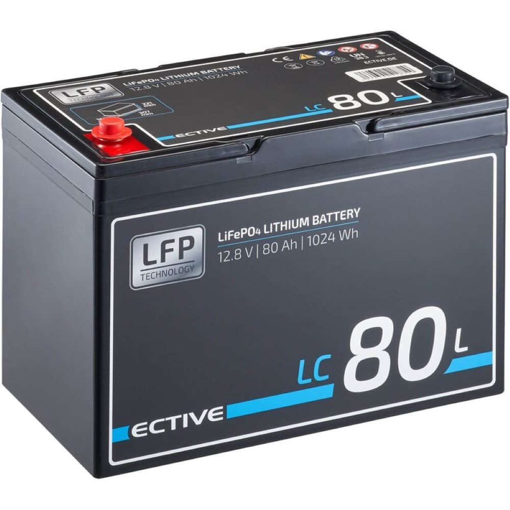 ECTIVE ECTIVE LC 80L 12V LiFePO4 Lithium Versorgungsbatterie 80 Ah Batterie