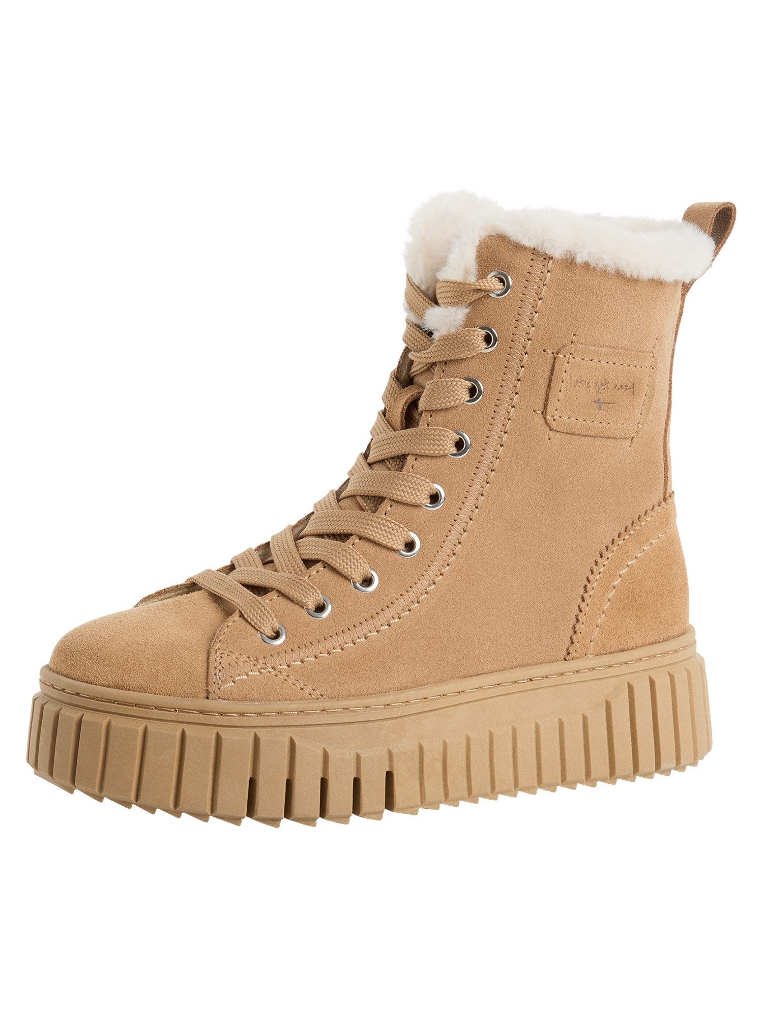Tamaris Primaloft, Removable Sock aus Leder kein Absatz Winterstiefelette Primaloft