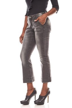 B.C. Best Connection by heine Regular-fit-Jeans B.C. Best Connections verkürzte Damen Flared Jeans Trend-Hose Schwarz