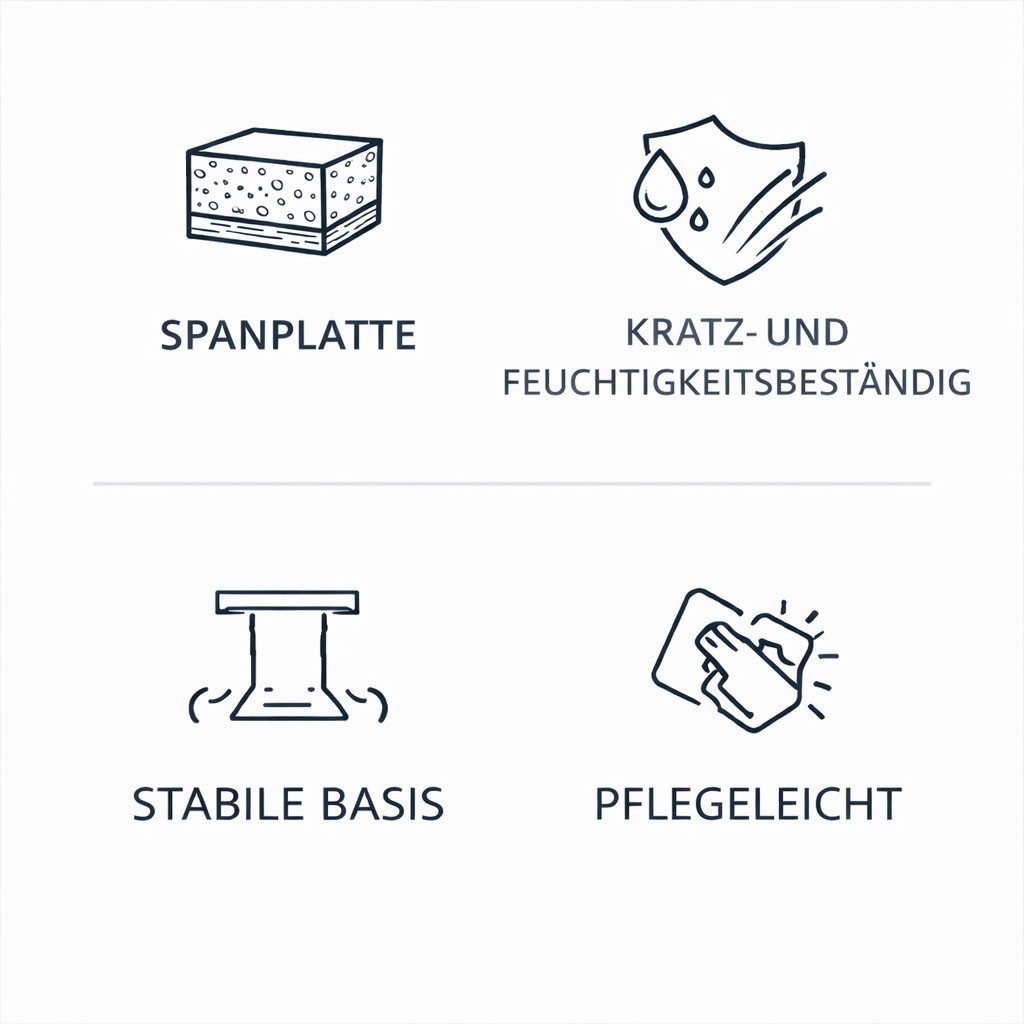OTTO home Esstisch Atina Säulentisch, Küchentisch, Speisetisch, Dekortisch, Moderner Esstisch für 4-6 Personen, erhältlich in Trend-Dekoren – Bild 3 von 5